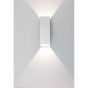 Artdelight Vegas - Applique d'extérieur - 5 x 5 x 15 cm - 2 x 1,5W LED incl. - IP65 - blanc