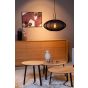 Lucide Corina - lampe suspendue - Ø 50 x 170 cm - noir et laiton