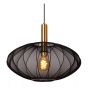 Lucide Corina - lampe suspendue - Ø 50 x 170 cm - noir et laiton