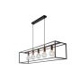 Lucide Arthur - lampe suspendue - 110 x 25 x 155 cm - noir et cuivre