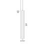 VK Lighting Rados - lampe suspendue - Ø 2,5 x 205 cm - 7W LED incl - or rose