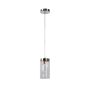 Lucide Epice I - lampe suspendue - Ø 11 x 140 cm - chrome, transparent