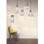 Lucide Epice I - lampe suspendue - Ø 11 x 140 cm - chrome, transparent