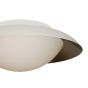 Artdelight Mush - plafonnier de salle de bain - Ø 35 x 11 cm - 12W LED incl. - IP44 - blanc et acier