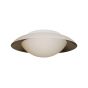 Artdelight Mush - plafonnier de salle de bain - Ø 35 x 11 cm - 12W LED incl. - IP44 - blanc et acier