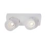 Artdelight Laguna - spot en saillie 2L - 22 x 8,5 x 9,5 cm - 2 x 6W LED dimmable incl - blanc