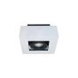 Artdelight Bosco - spot en saillie 1L - 14 x 14 x 8,6 cm - blanc et noir