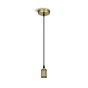 ONE Light E27 Pendant Kit - lampe suspendue - Ø 10 x 200 cm - laiton brossé