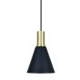 ONE Light E27 Cones - lampe suspendue - Ø 15,3 x 222,8 cm - laiton brossé et noir