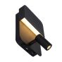 Lucide Boxer - applique murale avec port USB et interrupteur - 13 x 10 x 24 cm - 5W + 3W LED incl - noir