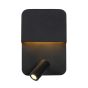 Lucide Boxer - applique murale avec port USB et interrupteur - 13 x 10 x 24 cm - 5W + 3W LED incl - noir