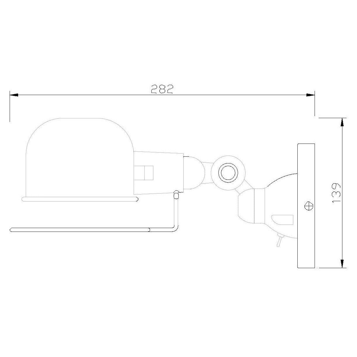 Lucide Honore - lampe murale avec interrupteur - 10 x 30 cm